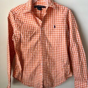 Ralph Lauren Sport Orange Checkered Shirt